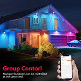 RGB LED Floodlight 30W Bluetooth Outdoor Smart Flood Light 110V 220V-TI00878-Veeddydropshipping